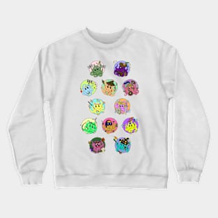 Cartoon Octopus Dungeons and Dragons Class Pattern Crewneck Sweatshirt